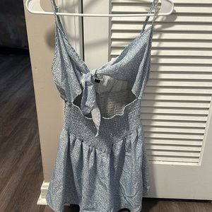 Light blue floral romper